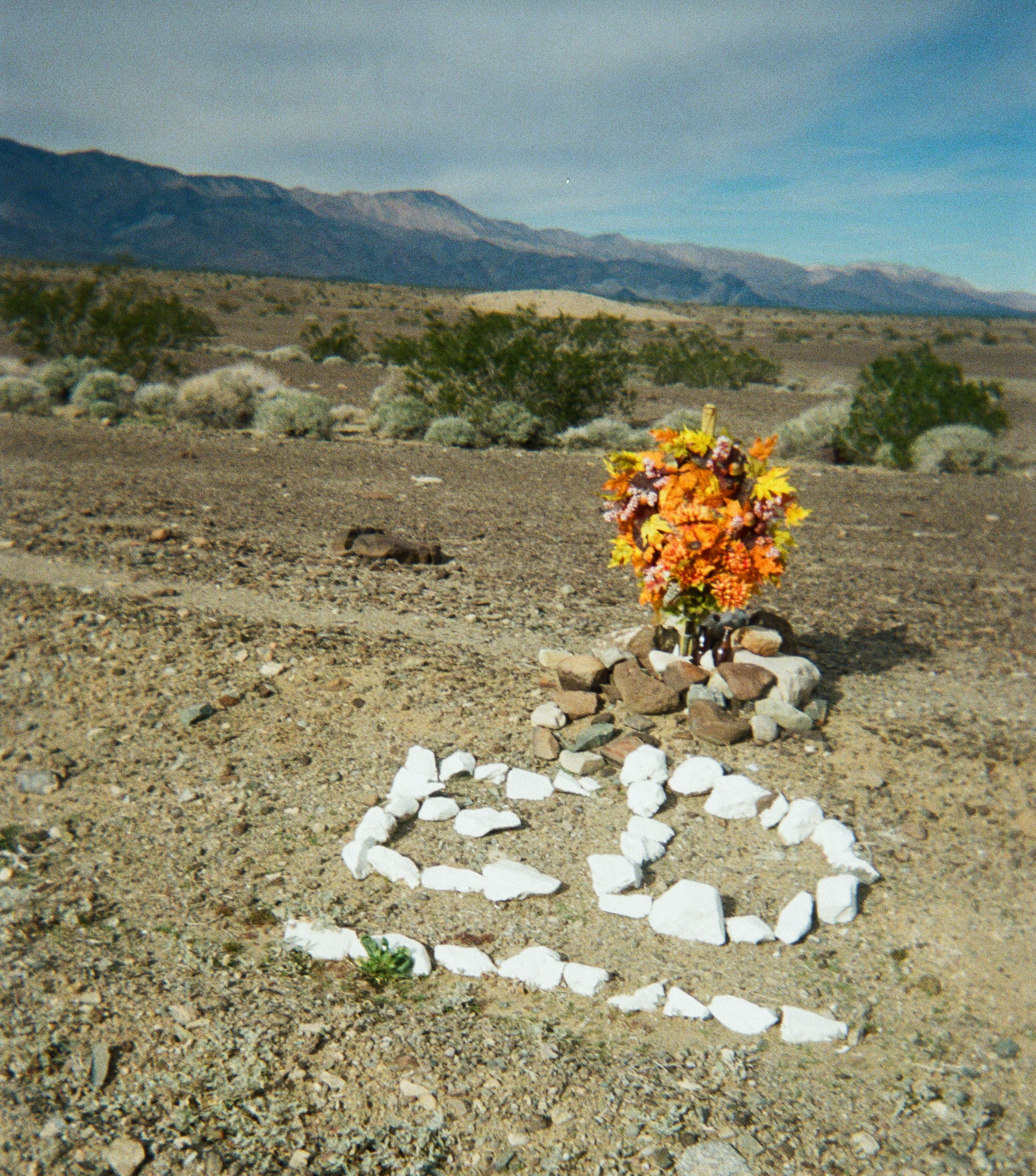 A desert shrine off the highway in the Mojave desert